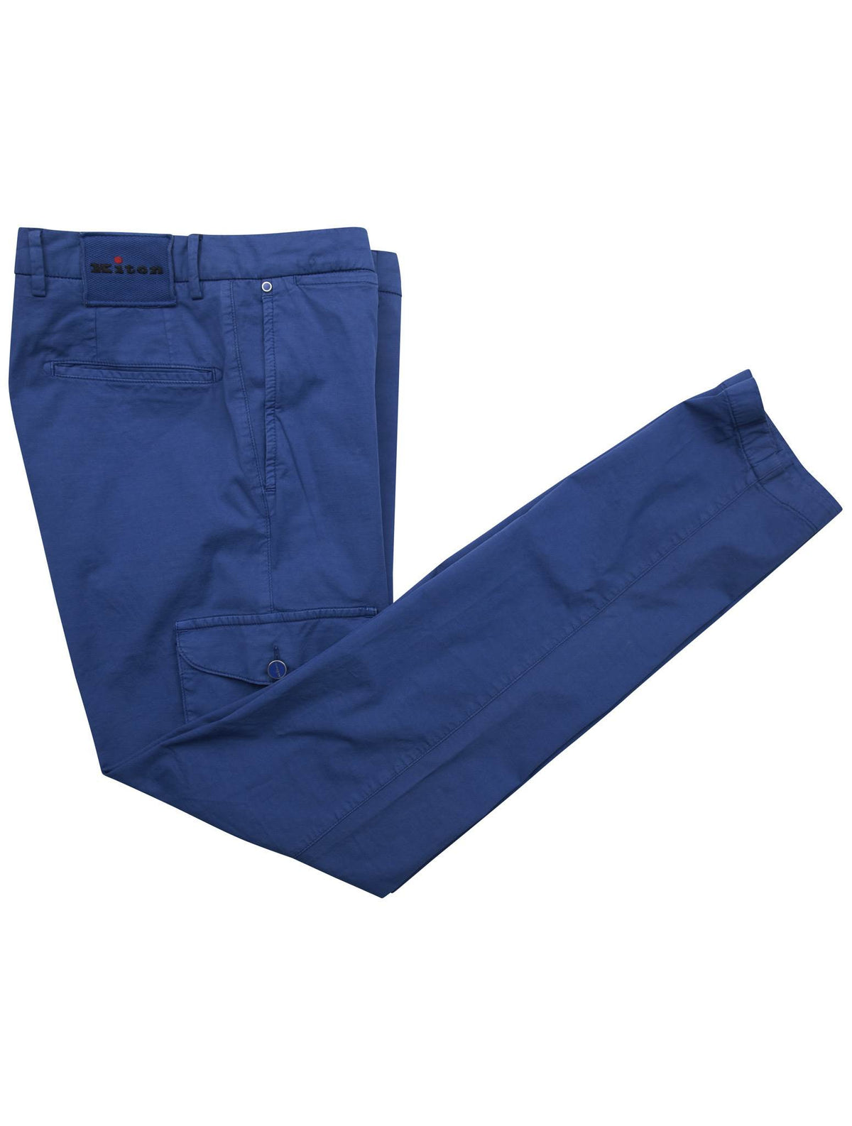 Kiton Blue Cotton Silk Ea Cargo Pants