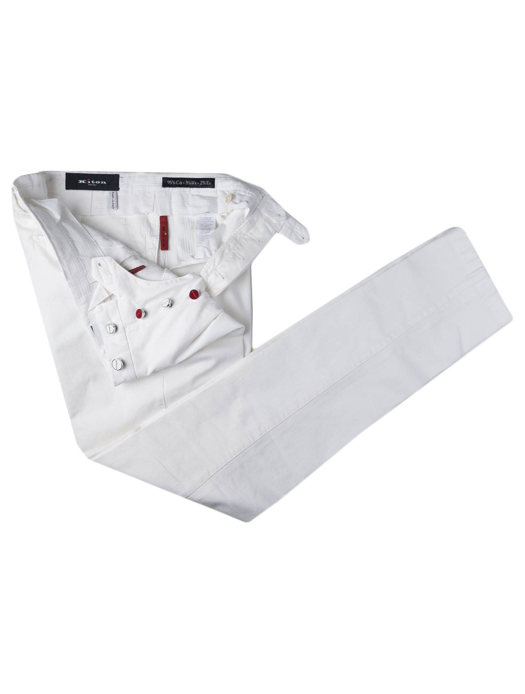 Kiton Kiton Ivory Cotton Cashmere Ea Pants Ivory 001