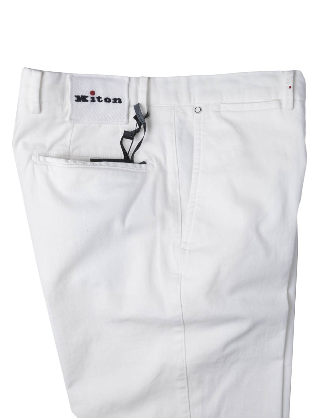 Kiton Ivory Cotton Cashmere Ea Pants