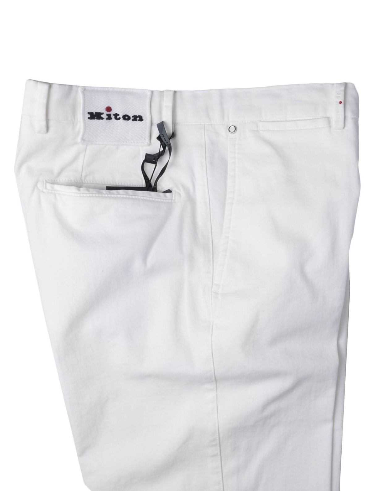 Kiton Ivory Cotton Cashmere Ea Pants