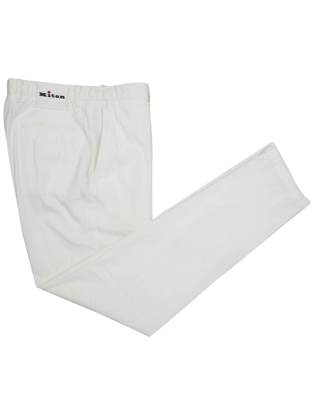 Kiton White Cotton Ea Pants