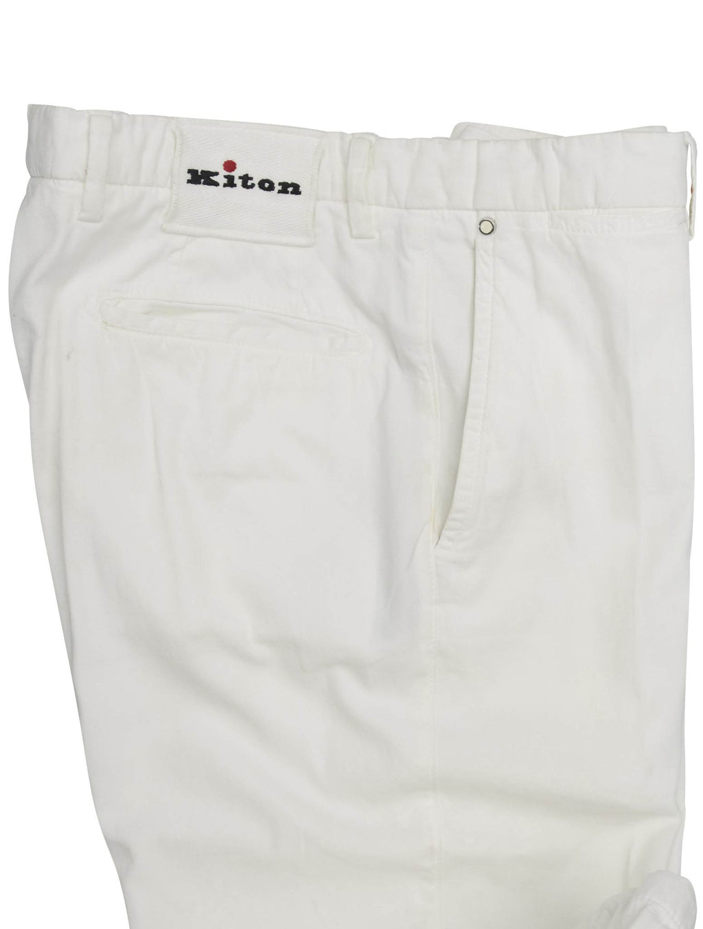 Kiton White Cotton Ea Pants