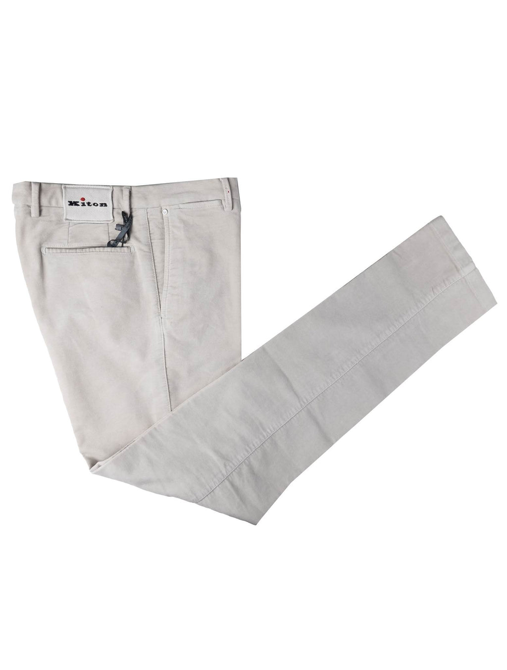Kiton Kiton Light Gray Cotton Ea Pants Light Gray 000