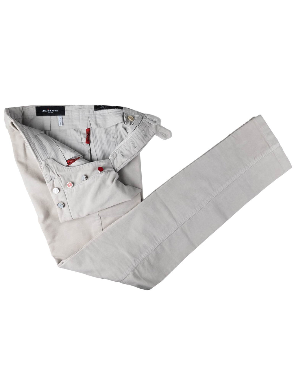 Kiton Kiton Light Gray Cotton Ea Pants Light Gray 001