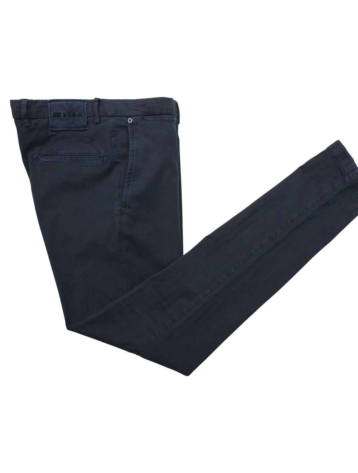 Kiton Blue Cotton Linen Ea Pants