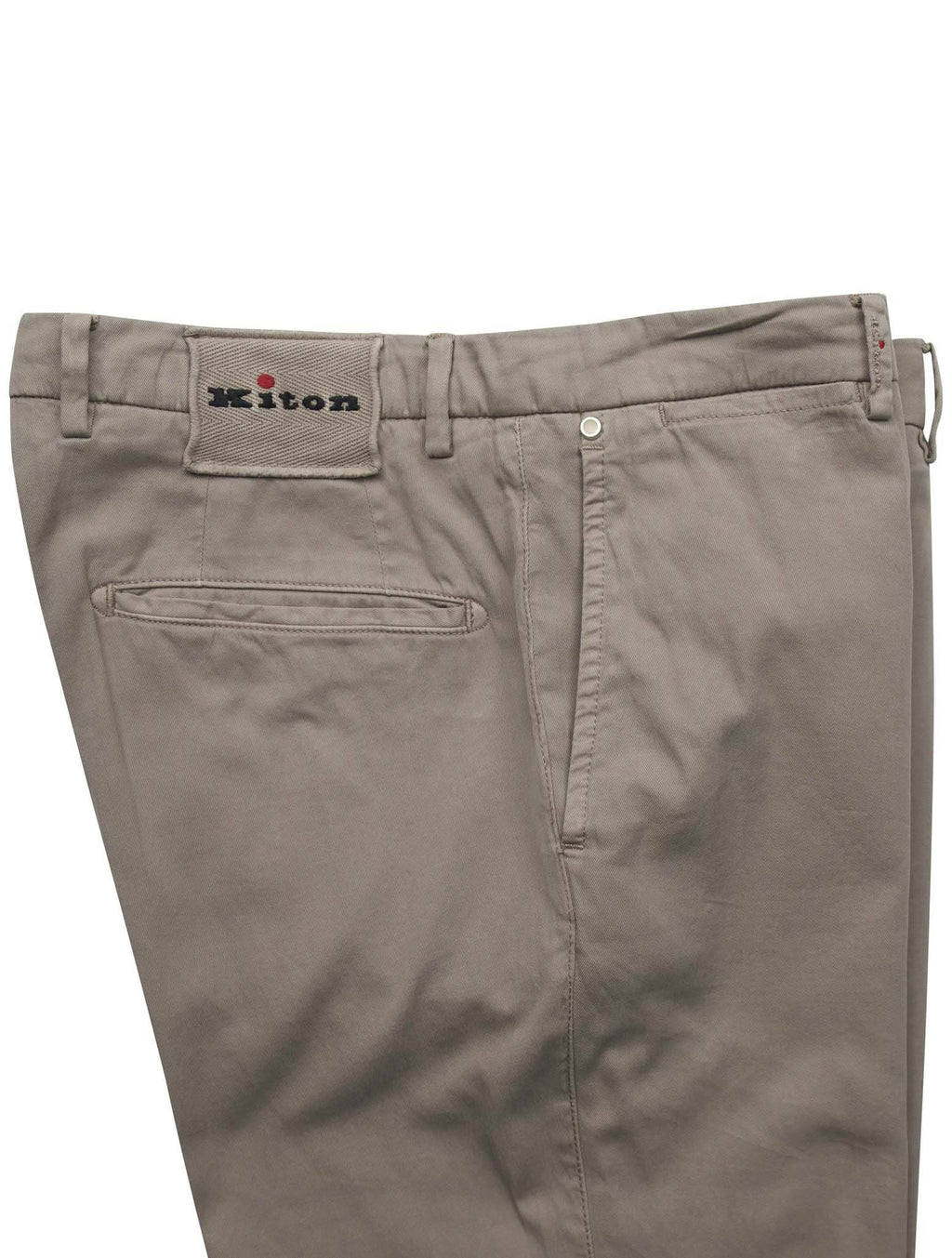 Kiton Beige Cotton Silk Ea Pants