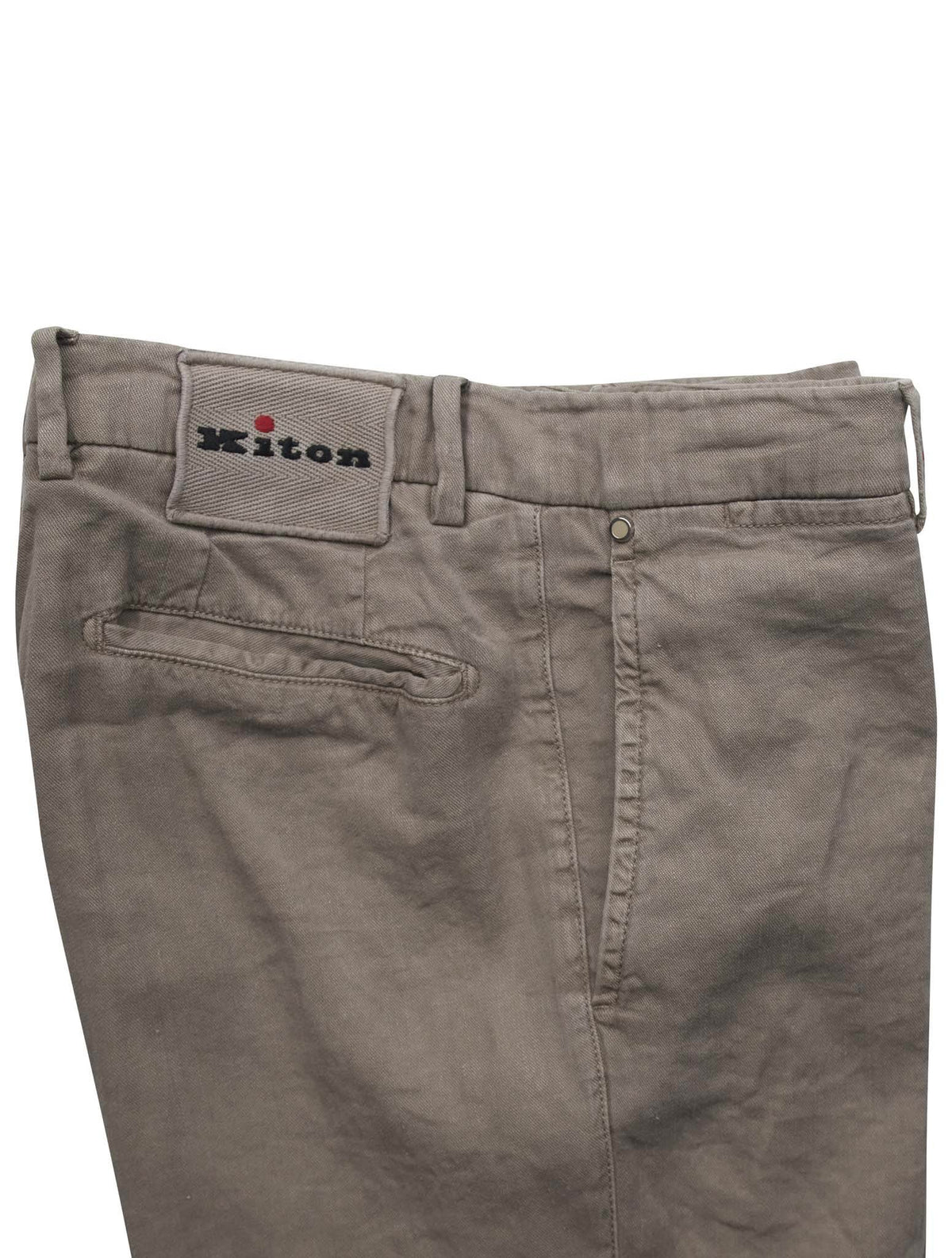 Kiton Beige Linen Cotton Ea Pants