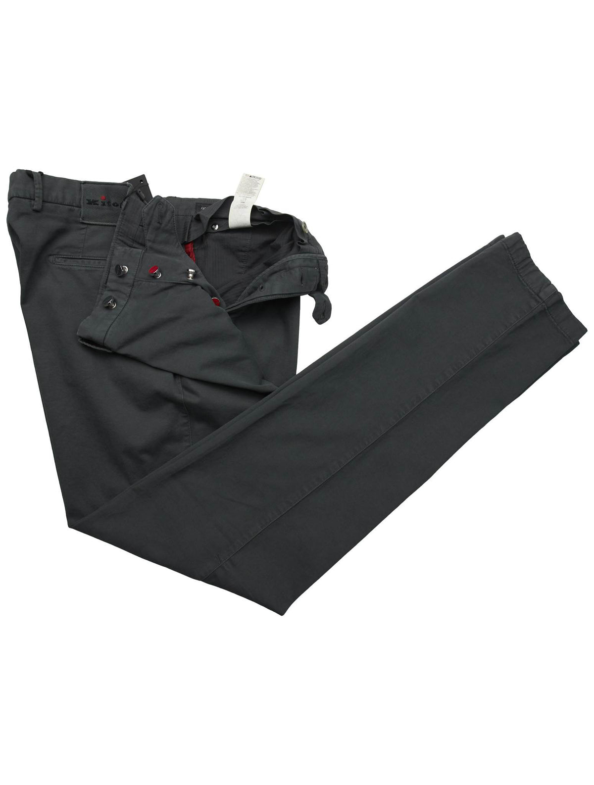 Kiton Kiton Gray Cotton Cashmere Ea Pants Gray 001