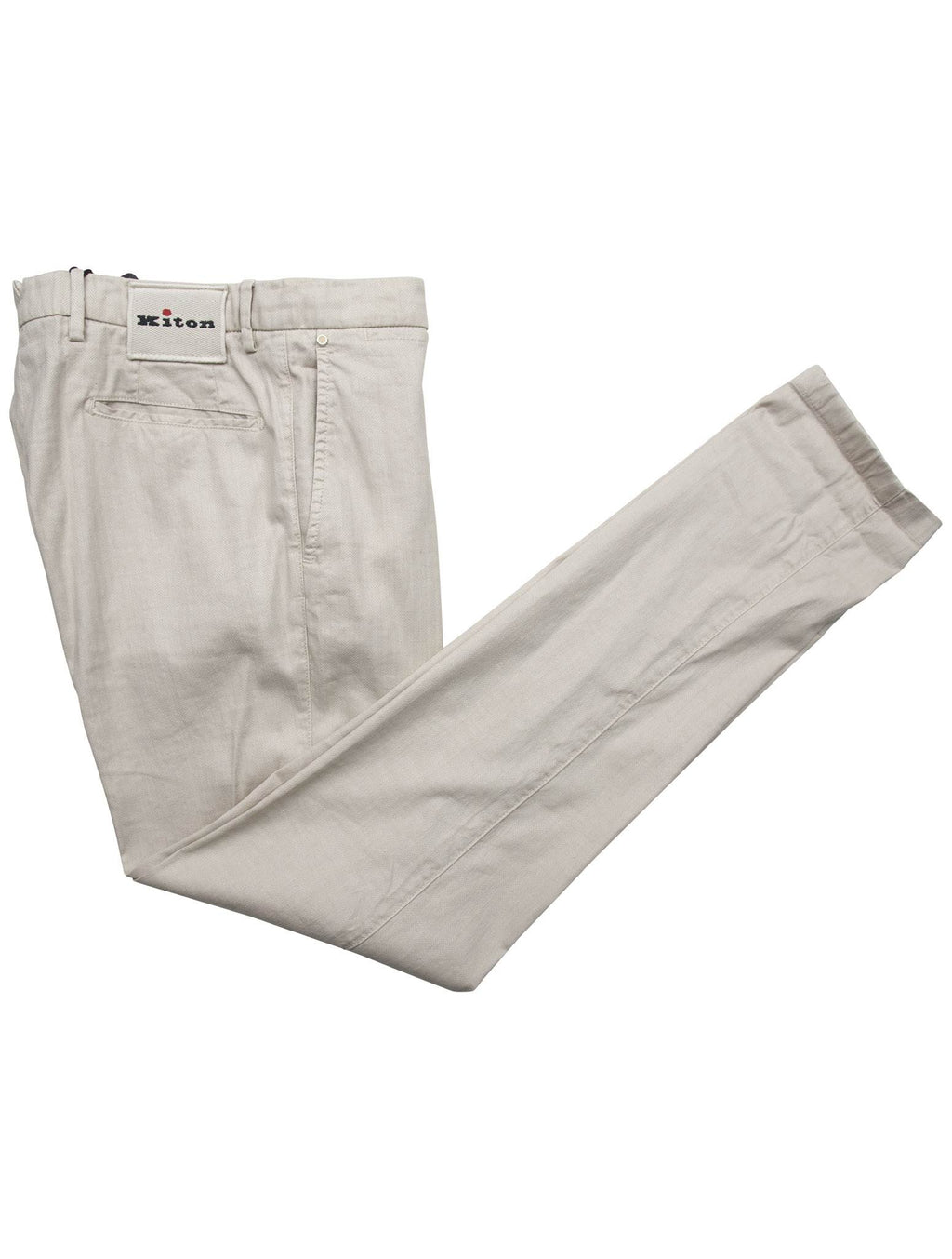 Kiton Beige Linen Cotto Ea Pants