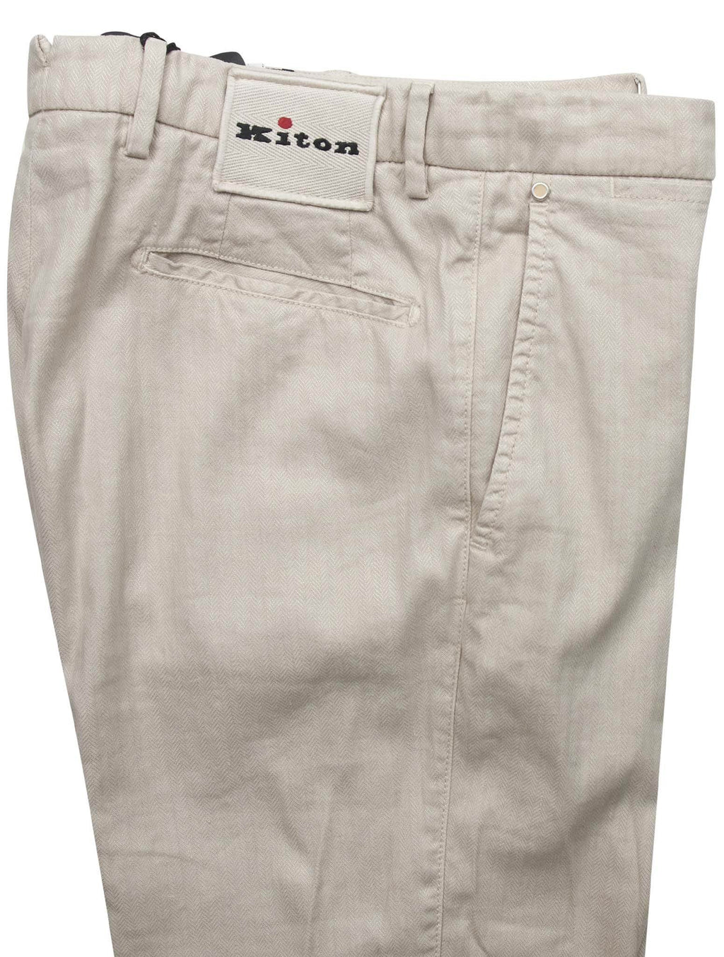 Kiton Beige Linen Cotto Ea Pants