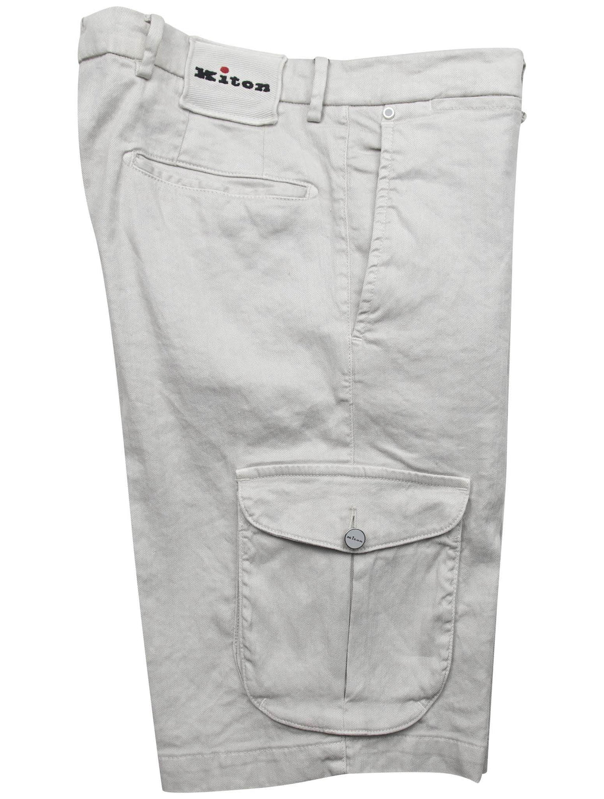 Kiton Gray Linen Cotton Ea Short Pants