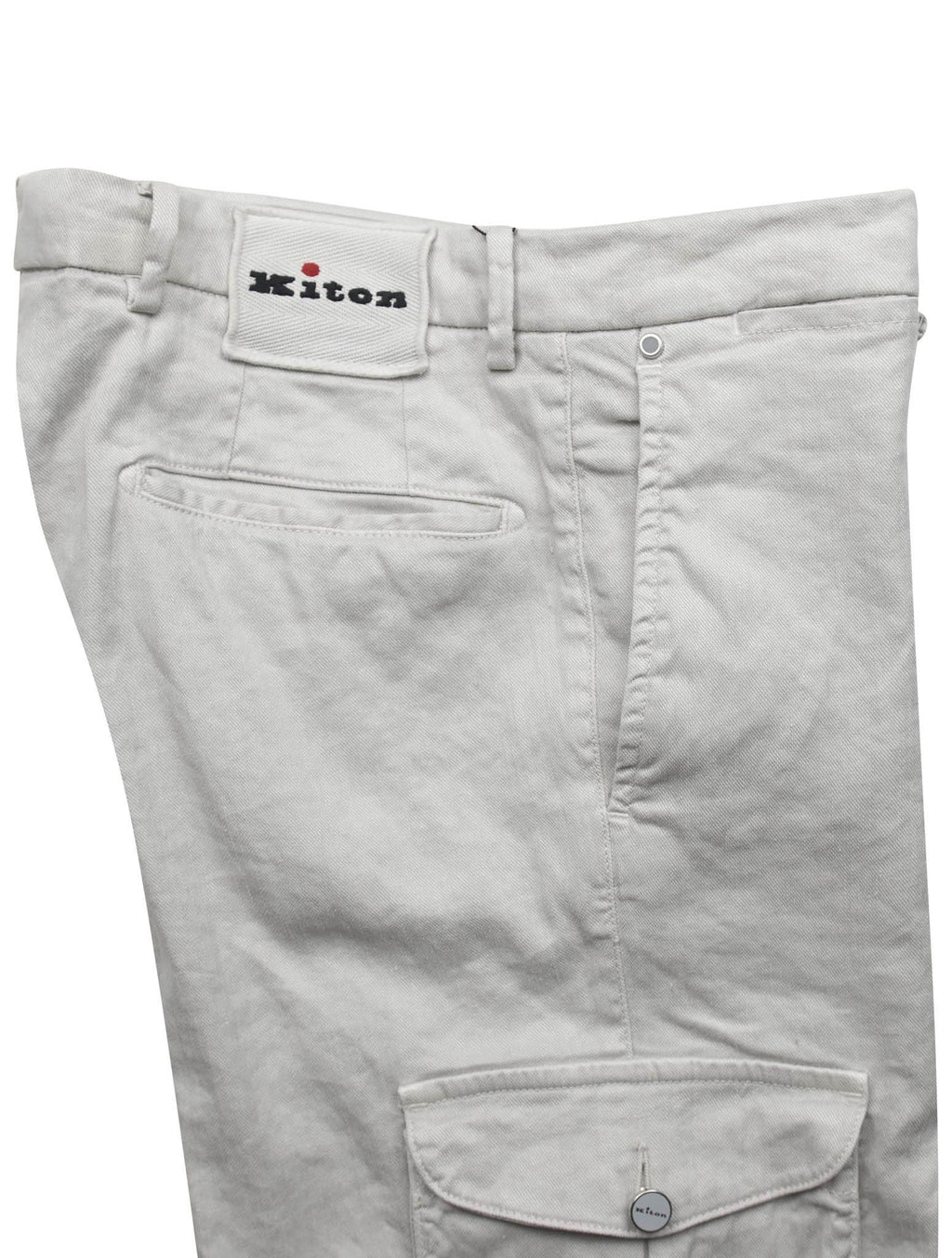 Kiton Gray Linen Cotton Ea Short Pants