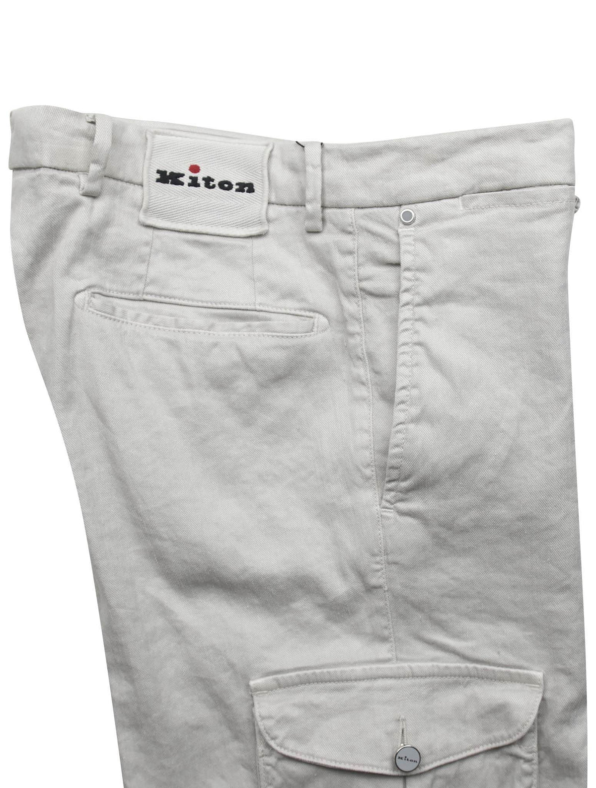 Kiton Gray Linen Cotton Ea Short Pants