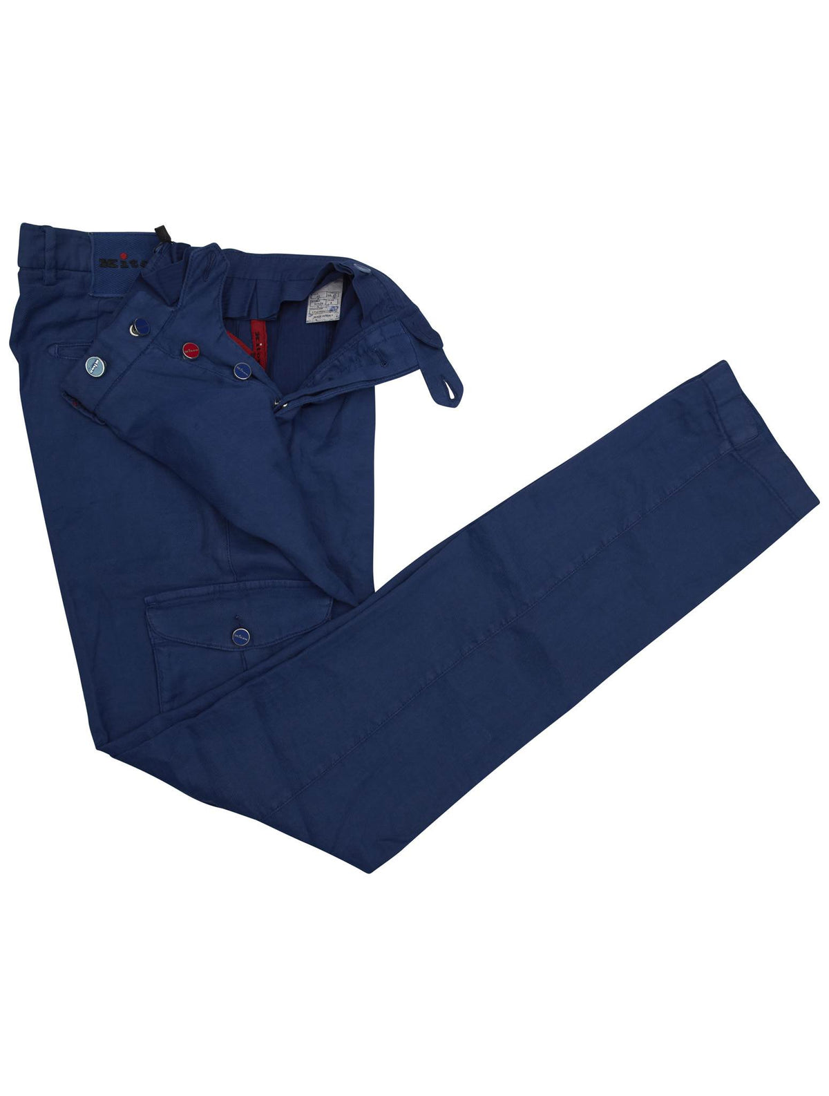 Kiton Kiton Blue Linen Cotton Ea Cargo Pants Blue 001