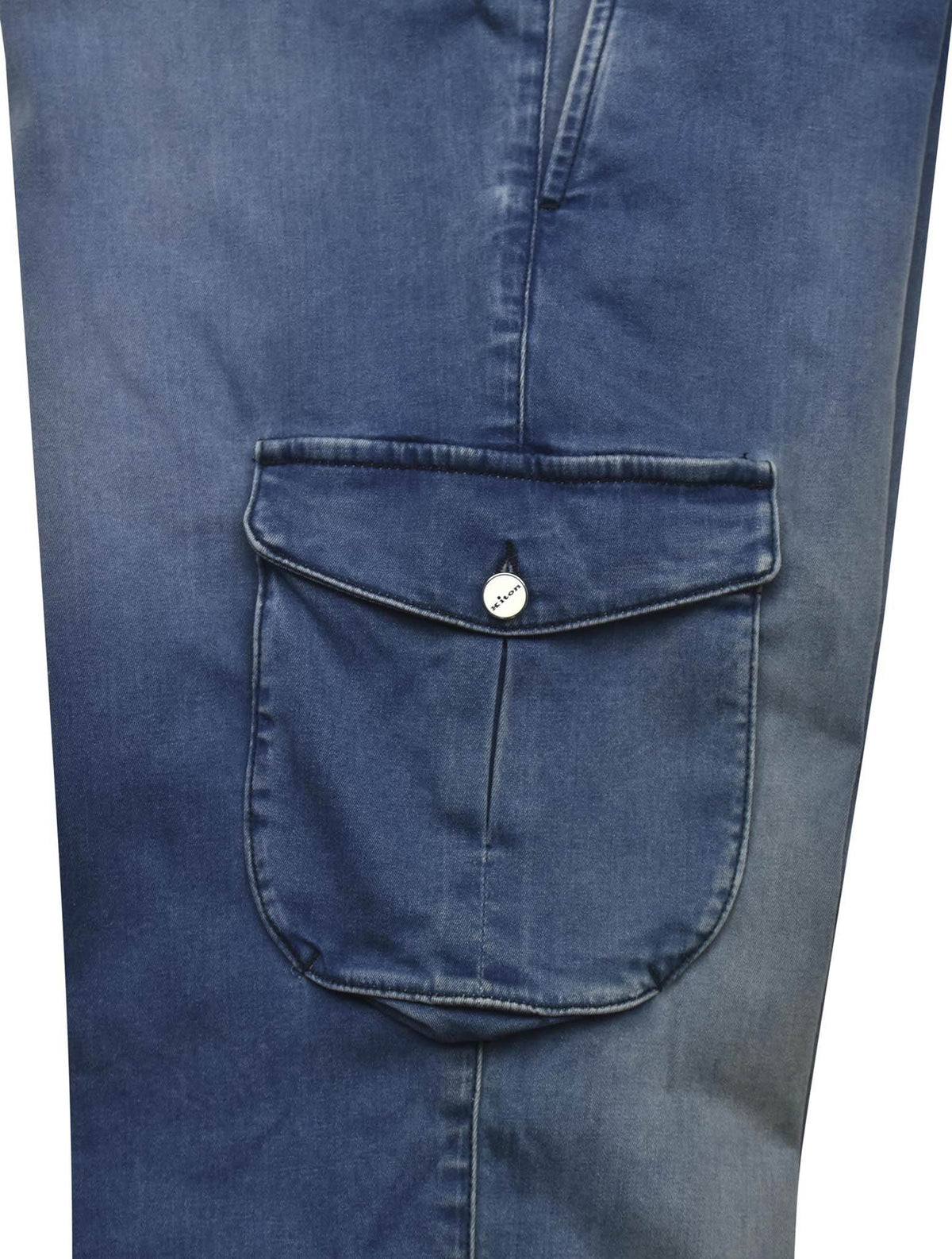 Kiton Kiton Blue Cotton Ea Cargo Jeans Blue 001