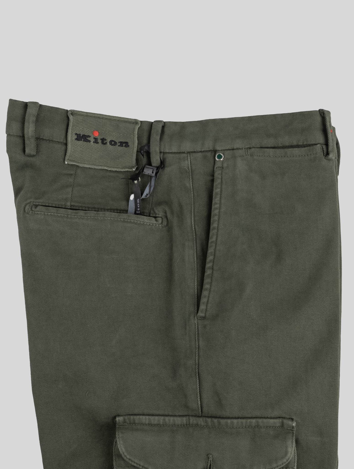 Kiton Green Cotton Ea Cargo Pants