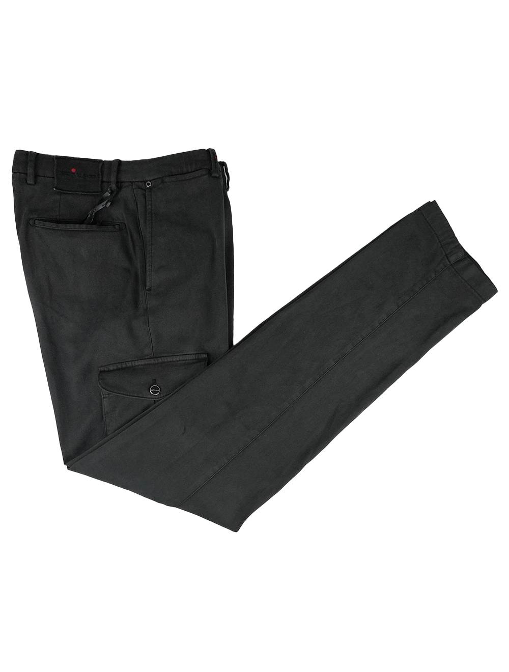 Kiton Black Lycra Cotton Ea Cargo Pants