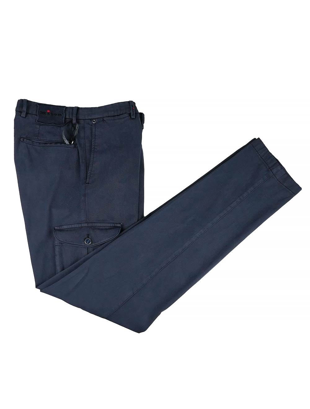 Kiton Blue Lycra Cotton Ea Cargo Pants