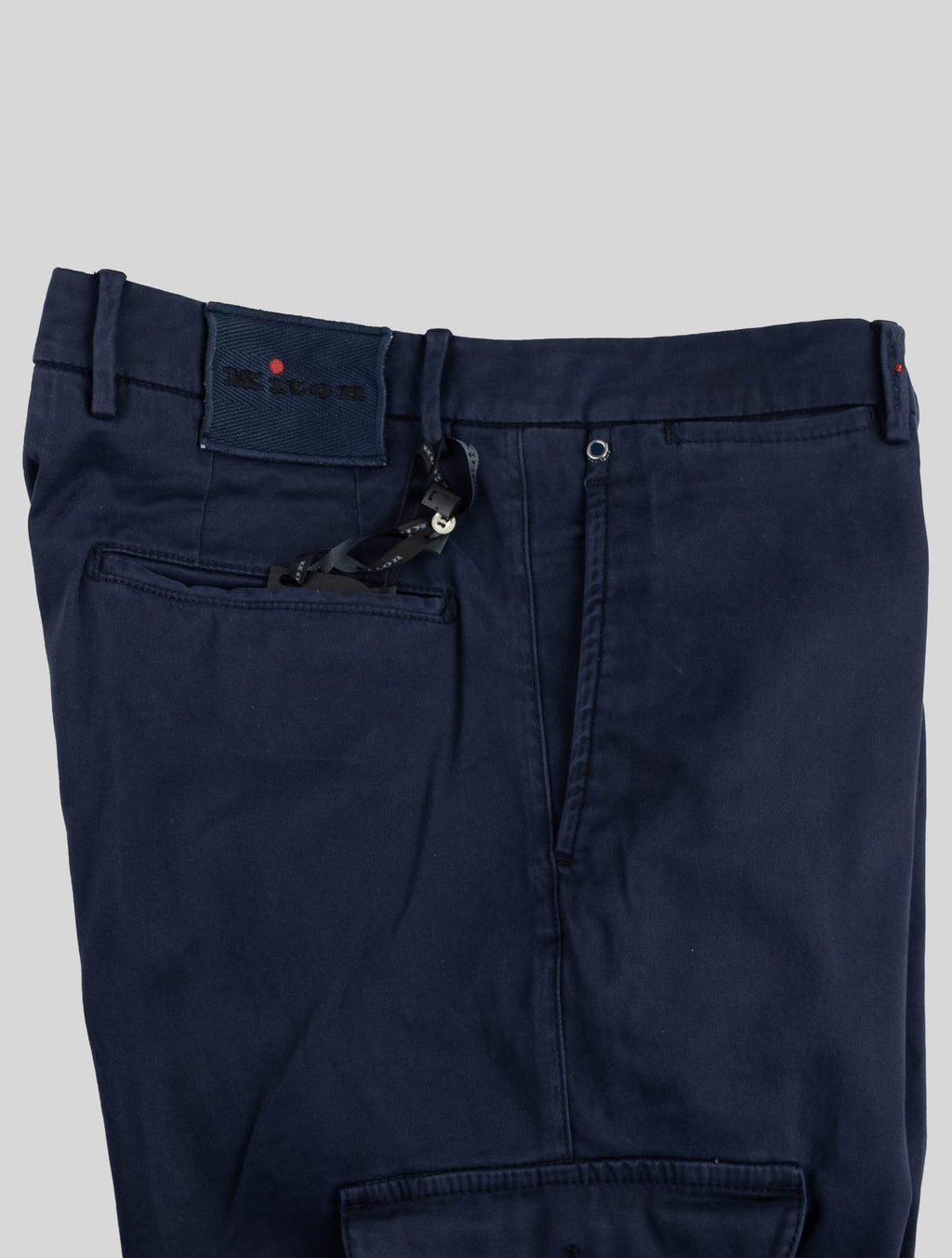 Kiton Blue Cotton Cargo Pant