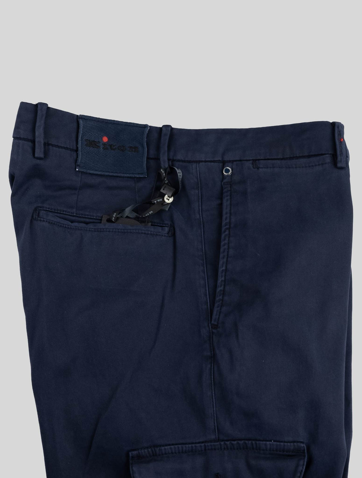 Kiton Blue Cotton Cargo Pant