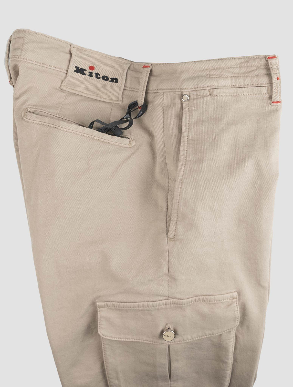 Kiton Beige Cotton Ea Cargo Pants
