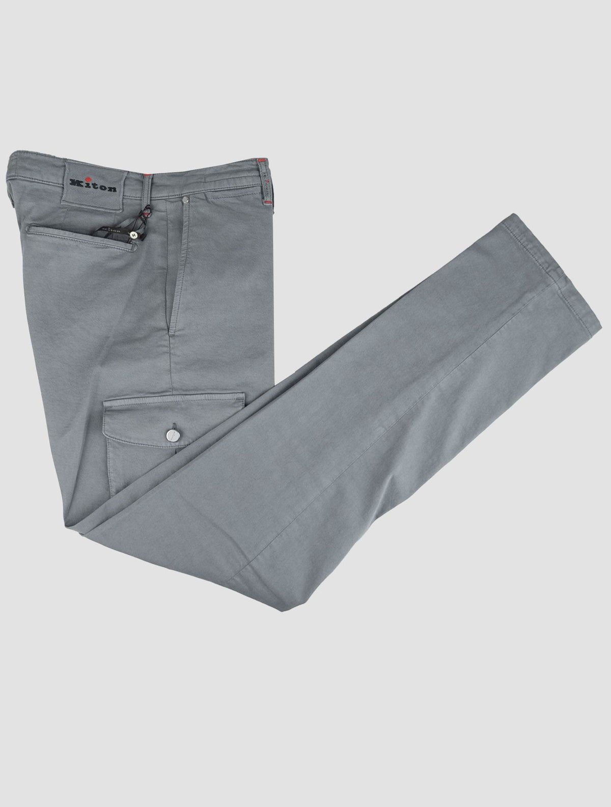Kiton Light Gray Cotton Ea Cargo Pants