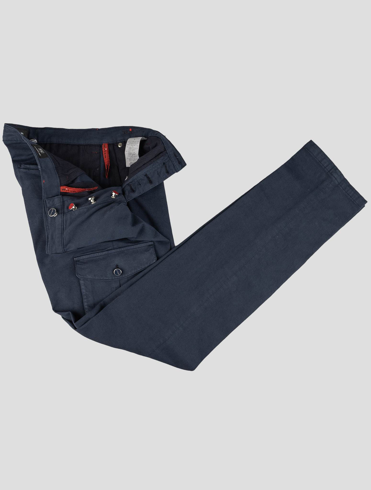 Kiton Blue Cotton Ea Cargo Pants