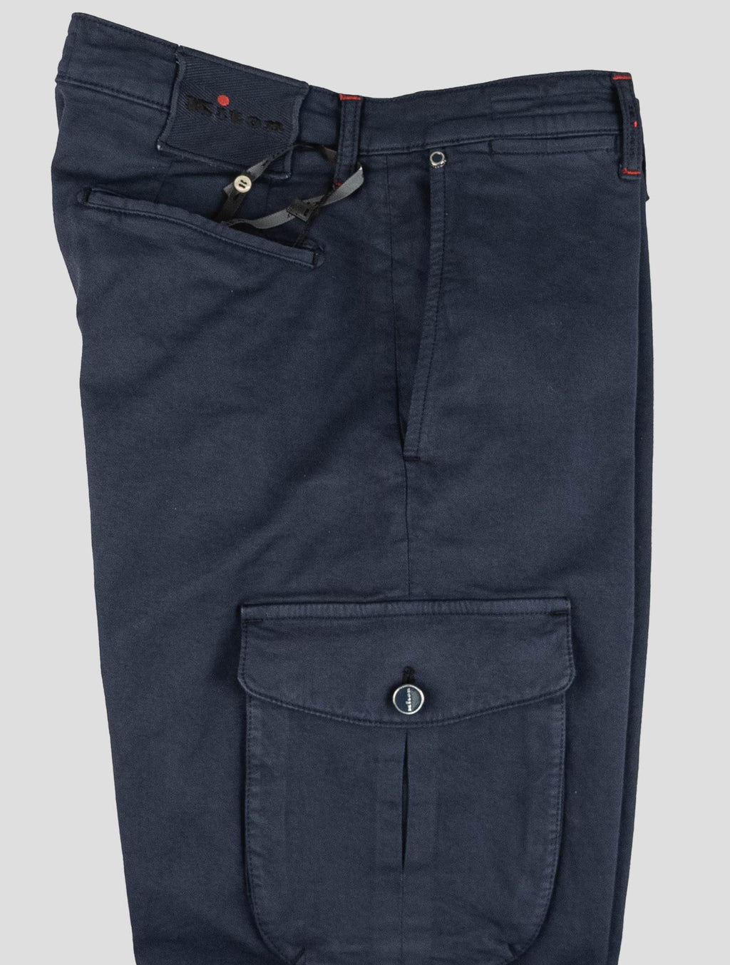 Kiton Blue Cotton Ea Cargo Pants