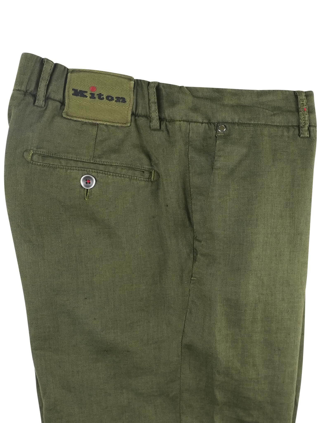 Kiton Green Linen Ea Pants
