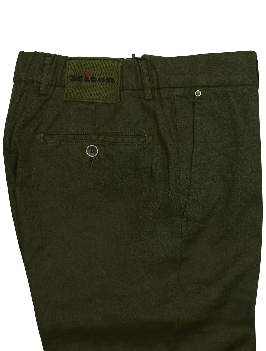 Kiton Green Linen Ea Pants