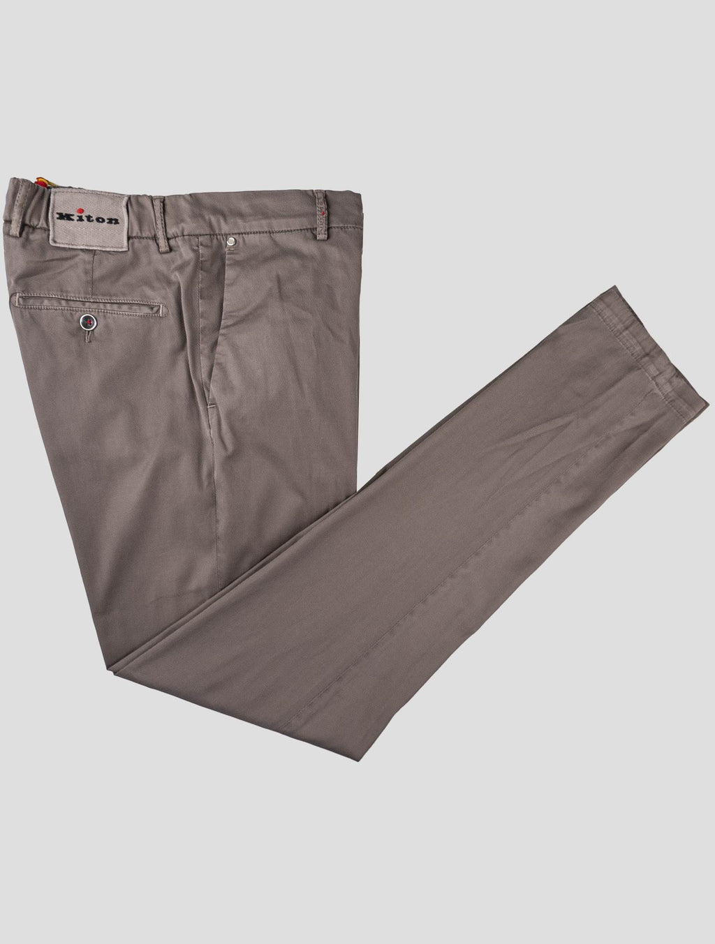 Kiton Brown Cotton Silk Ea Pants
