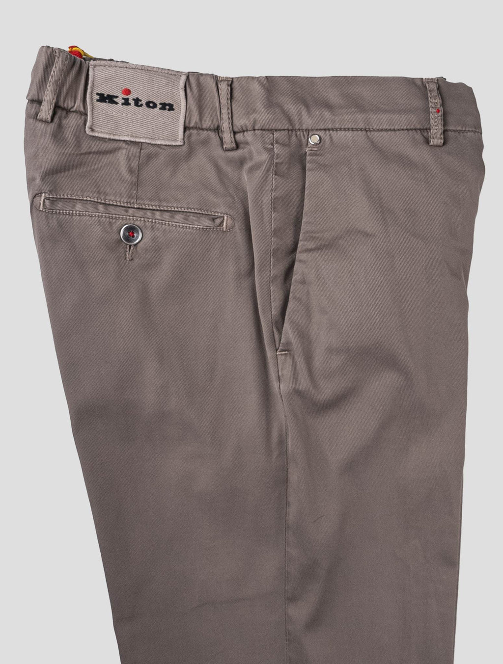 Kiton Brown Cotton Silk Ea Pants
