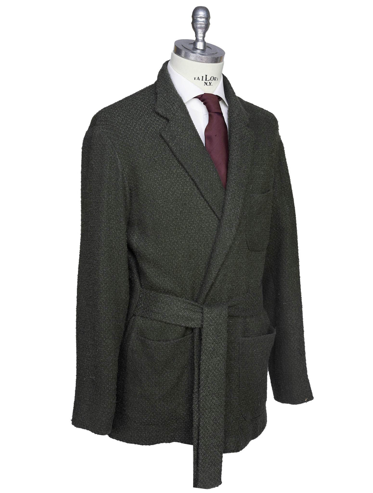Kiton Kiton Green Cashmere Silk Cammello Virgin Wool Ea Dressing Gown Green 001