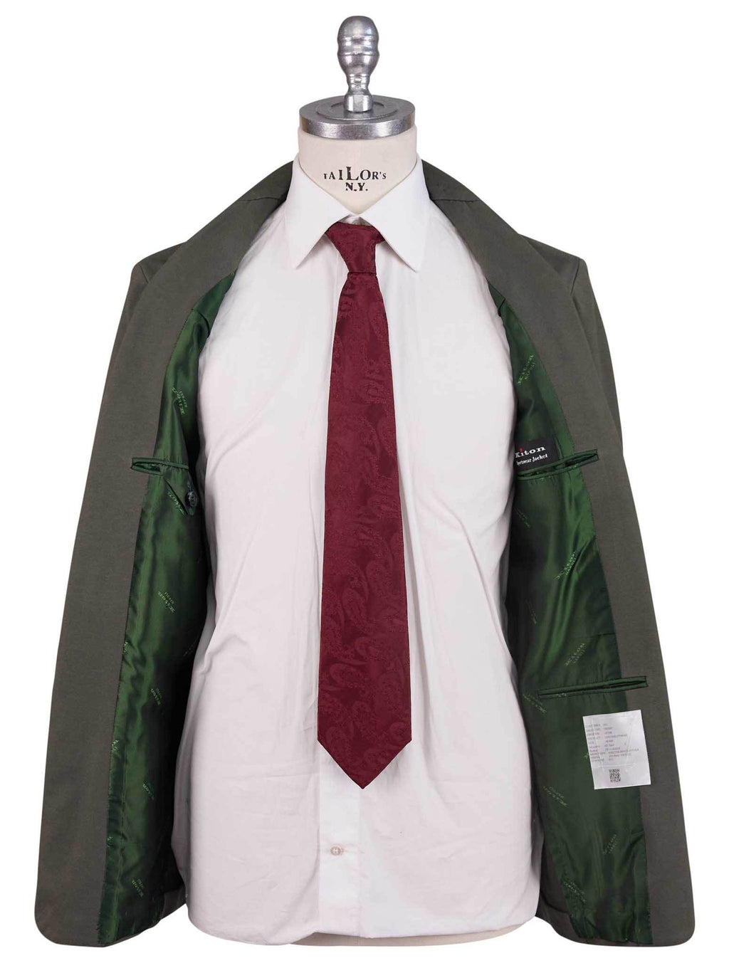 Kiton Green Cotton Ea Blazer