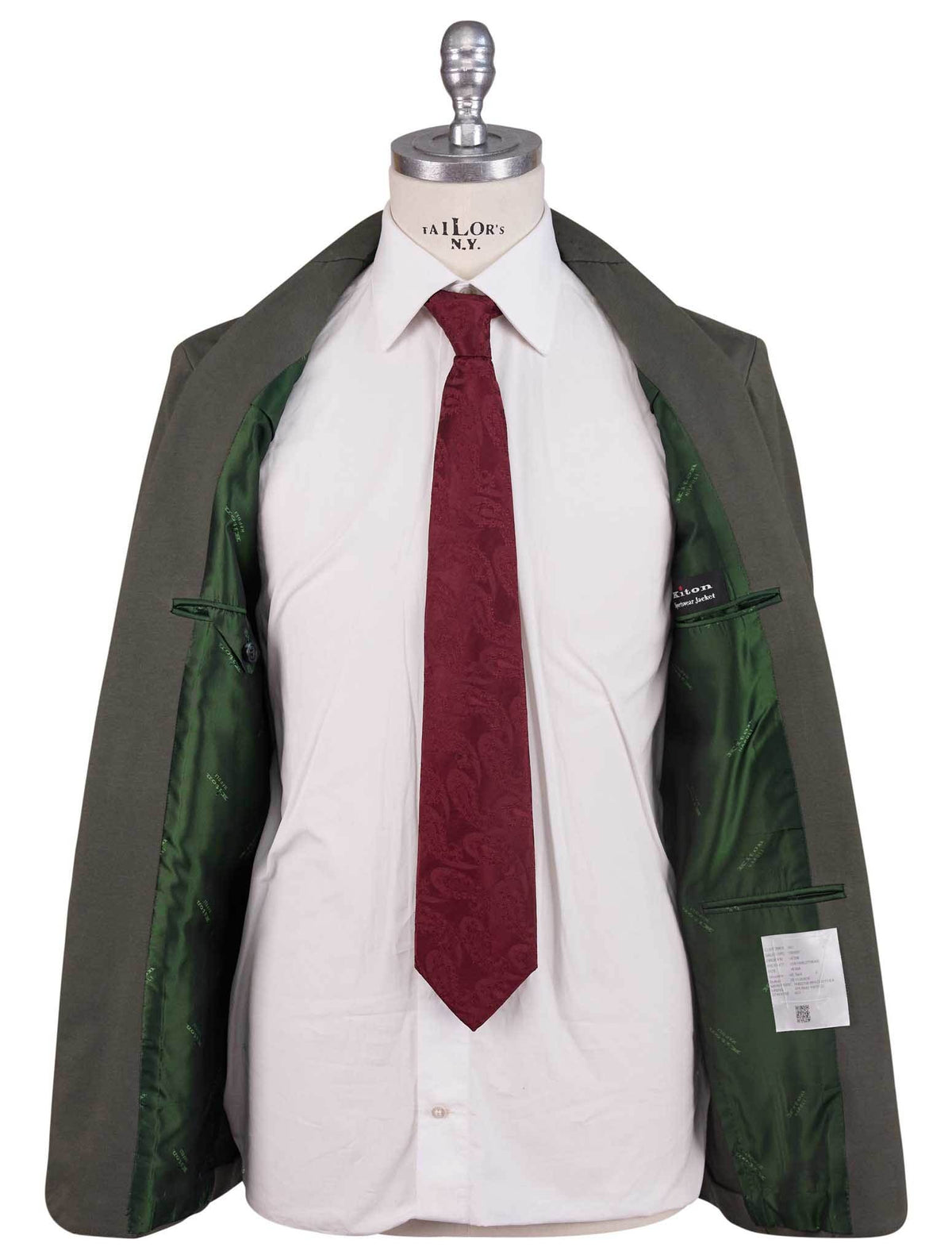 Kiton Green Cotton Ea Blazer