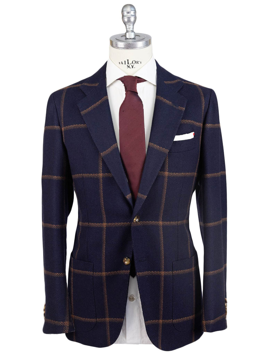 Kiton Kiton Blue Brown Cashmere Blazer Blue / Brown 000