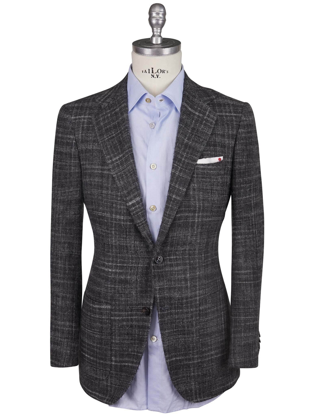 Kiton Gray Cashmere Silk Blazer