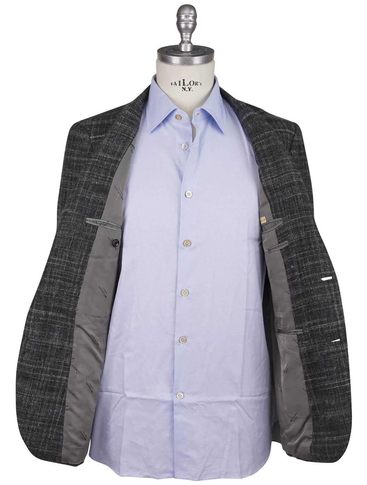 Kiton Gray Cashmere Silk Blazer