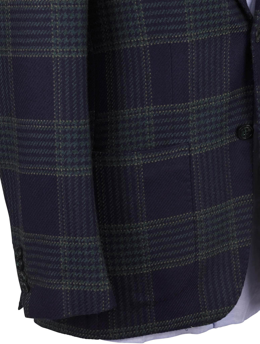 Kiton Blue Green Cashmere Blazer