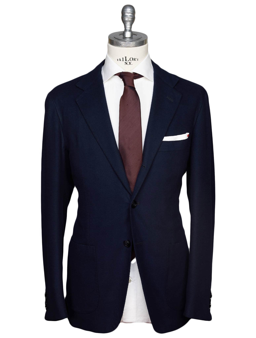 Kiton Blue Virgin Wool 12,8 Micron Blazer