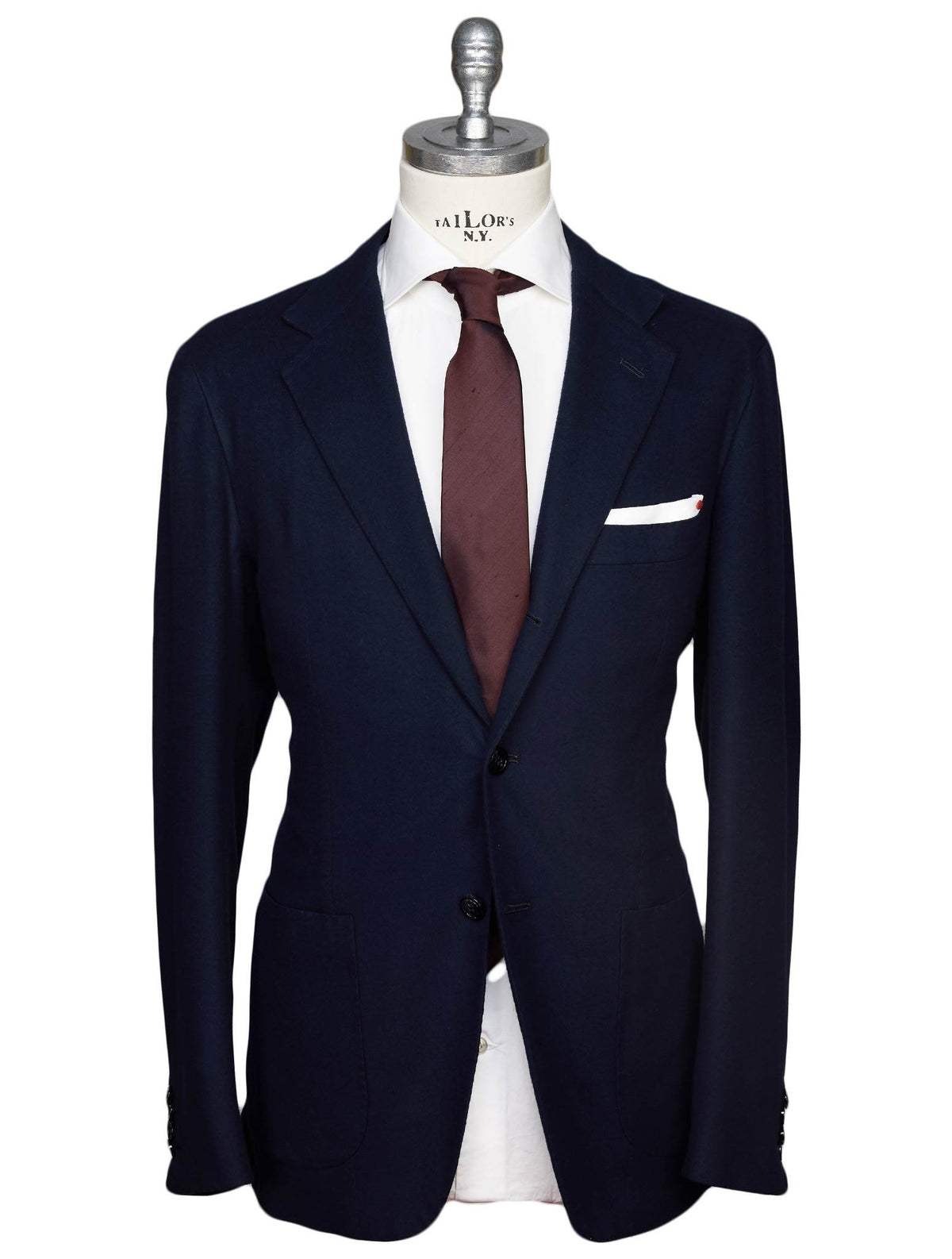 Kiton Blue Virgin Wool 12,8 Micron Blazer