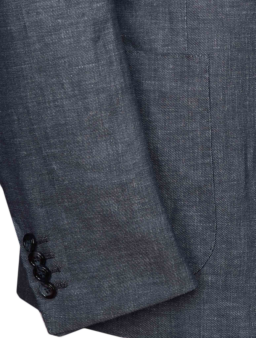 Kiton Blue Cotton Linen Ea Blazer