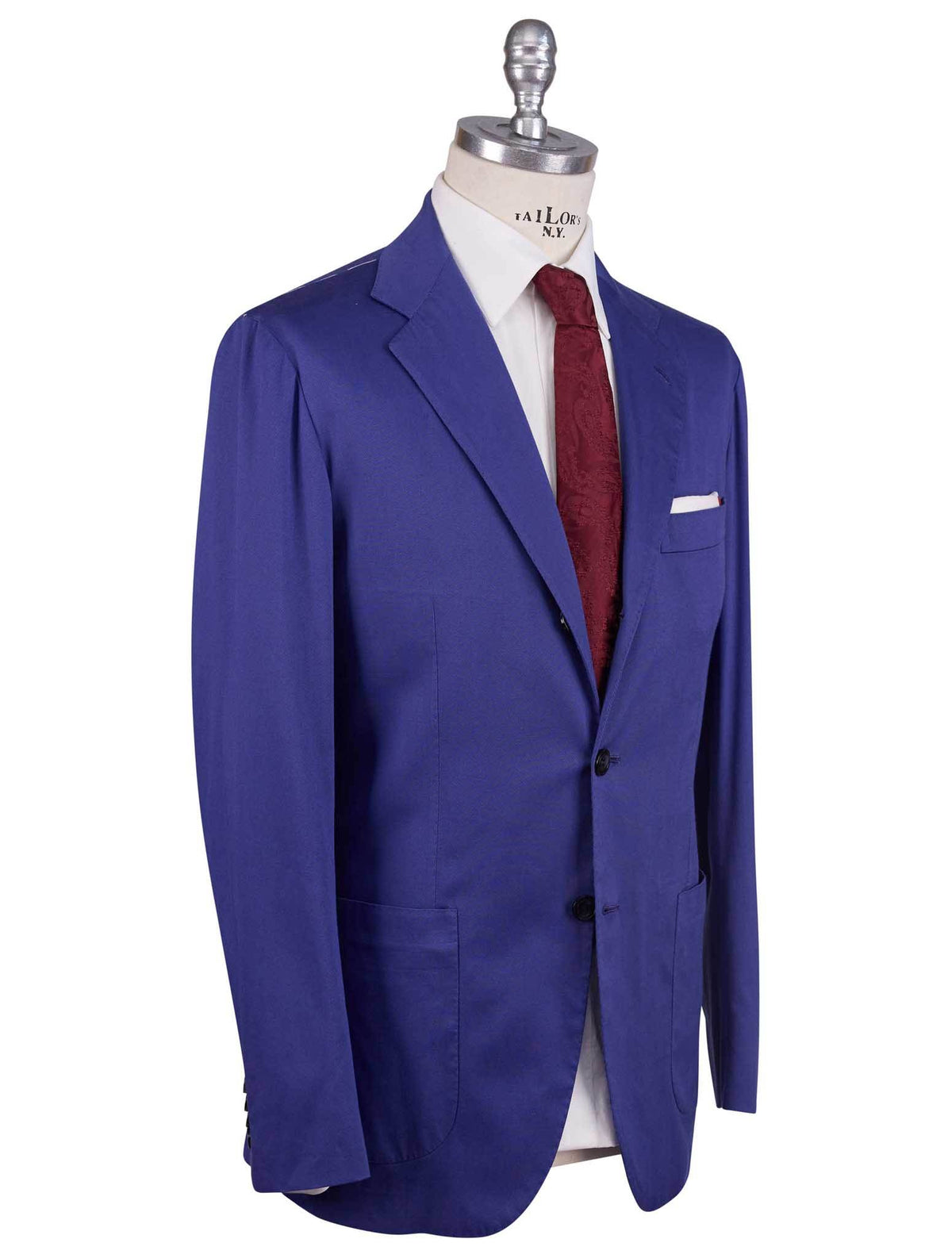 Kiton Kiton Blue Lyocell Ea Blazer Blue 001