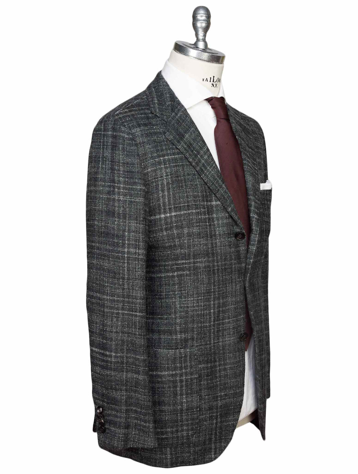 Kiton Kiton Gray Cashmere Wool Silk Blazer Gray 001