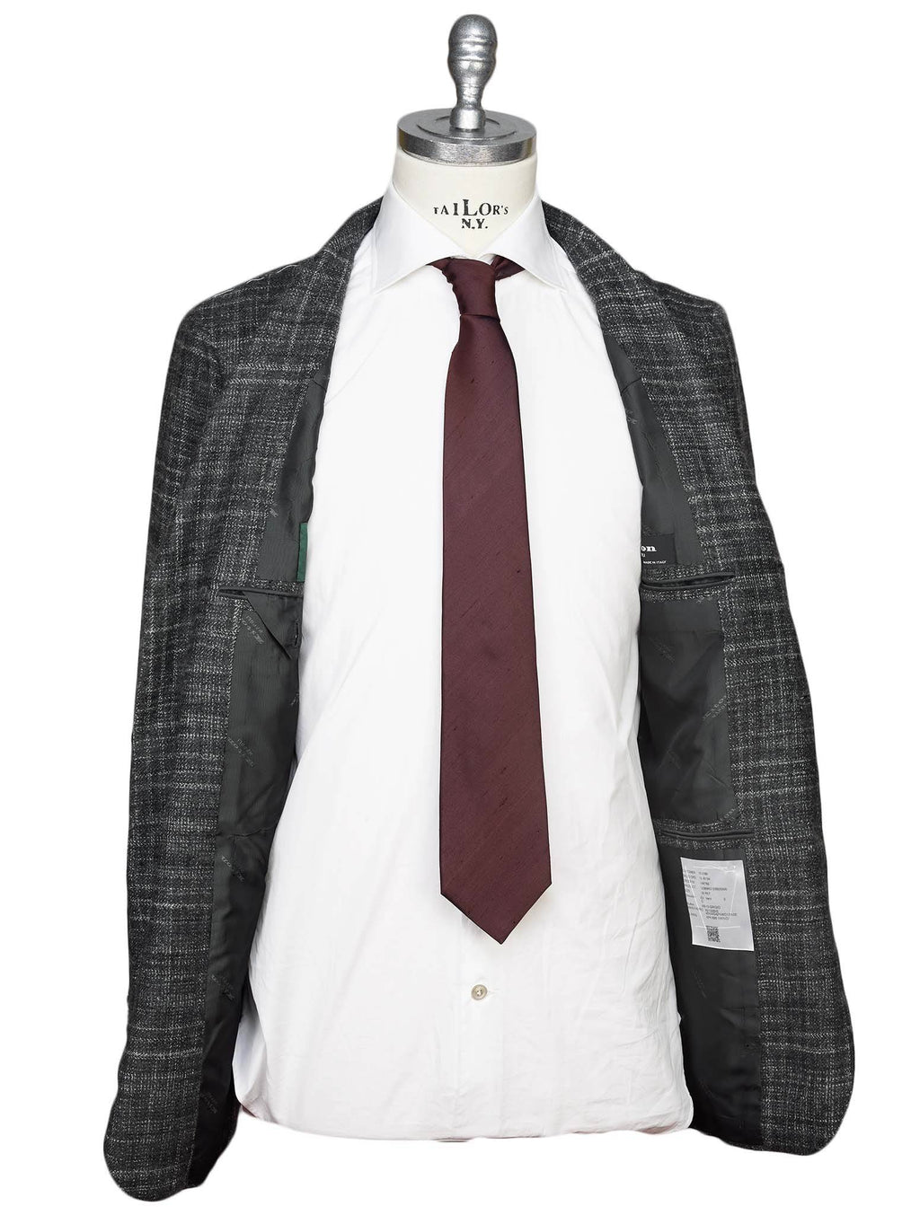 Kiton Gray Cashmere Wool Silk Blazer
