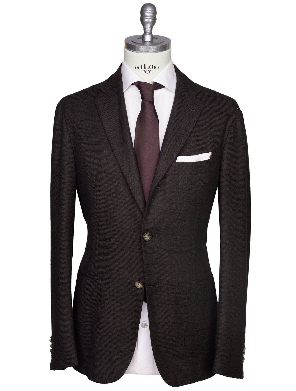 Kiton Brown Cashmere Silk Blazer