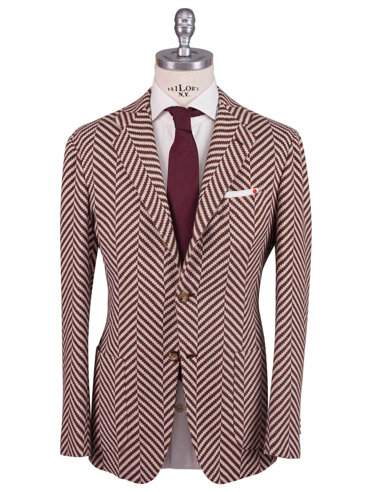 Kiton Kiton Brown White Cashmere Blazer Brown / White 000
