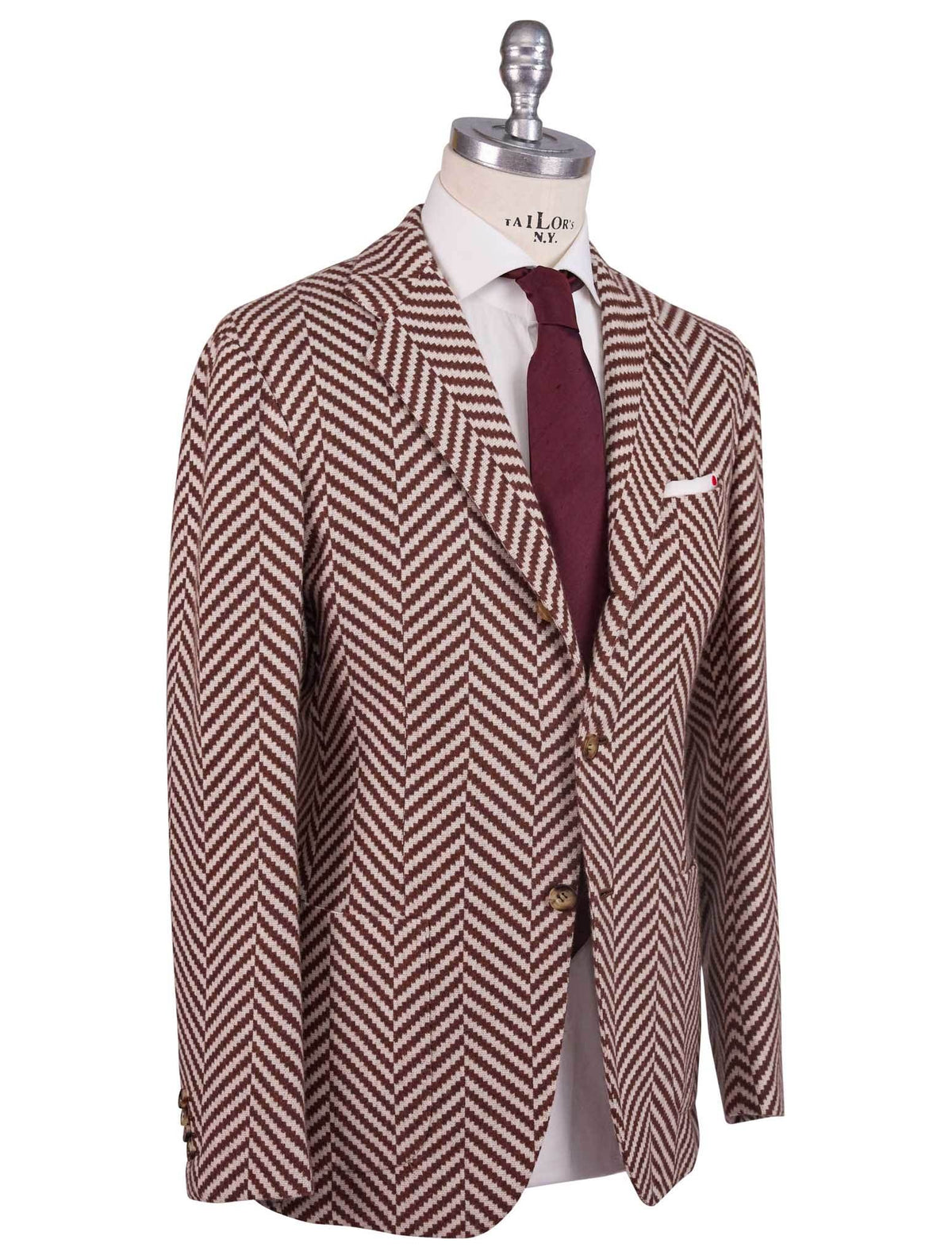 Kiton Kiton Brown White Cashmere Blazer Brown / White 001