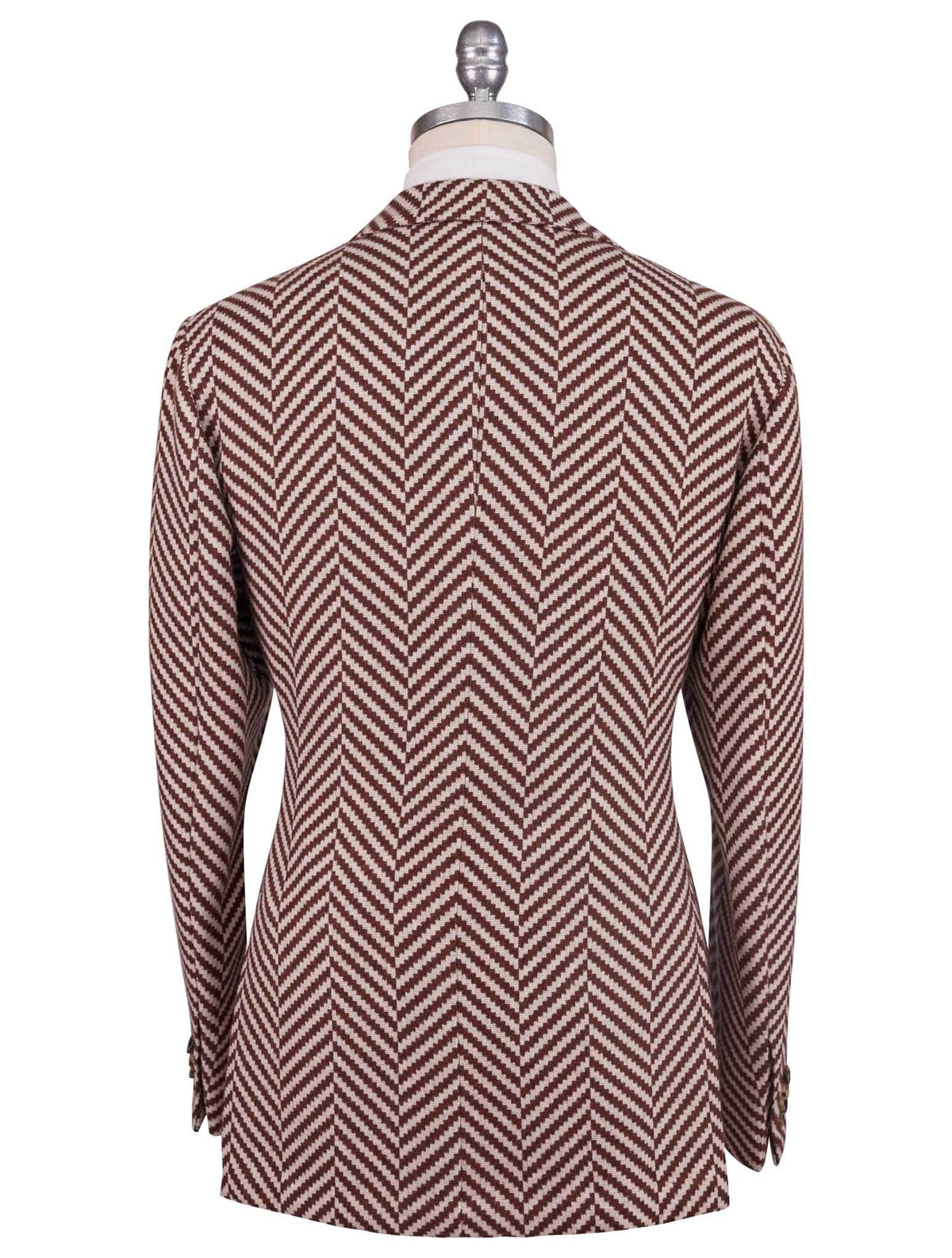 Kiton Brown White Cashmere Blazer