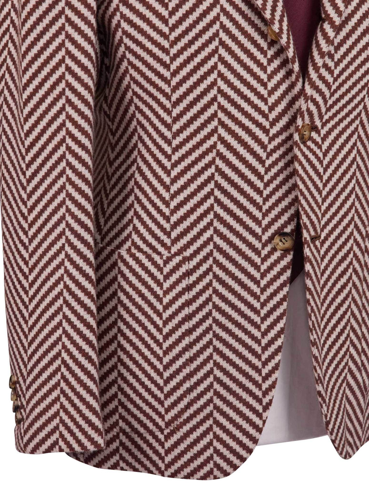 Kiton Brown White Cashmere Blazer